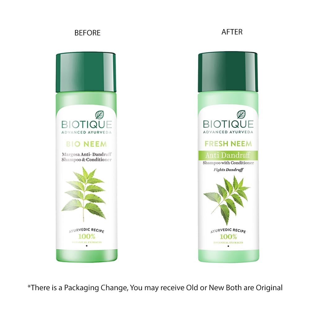 Biotique Bio/Fresh Neem Anti Dandruff Shampoo & Conditioner - 120 ml