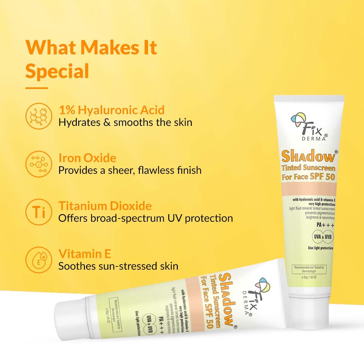Fixderma Shadow Rx Tinted Sunscreen - 30 gm