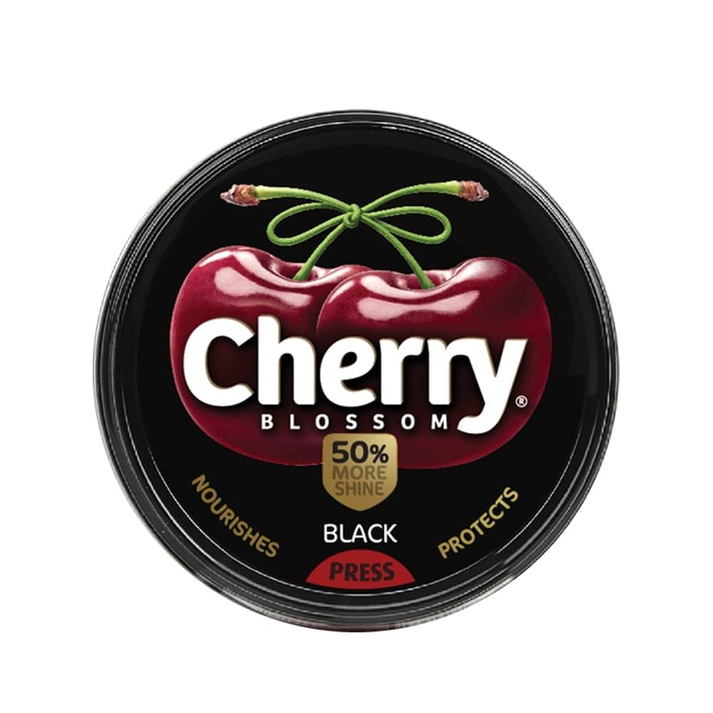 Cherry Blossom Wax Shoe Polish, Black - 40gm