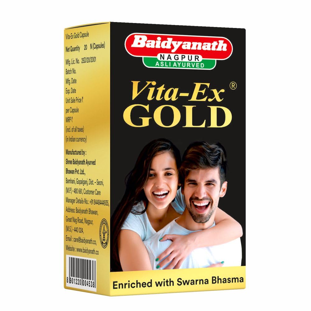 Baidyanath Vita Ex Gold Plus Capsules - 20 caps