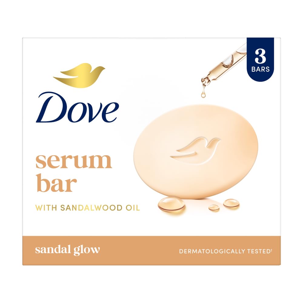 Dove Sandal Beauty Bathing Bar - For Natural Glowing Skin - 125 gm - Set of 3
