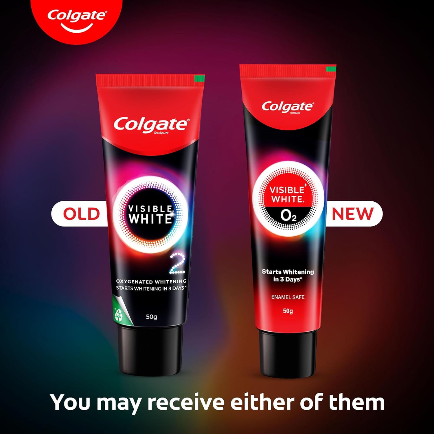 Colgate Visible White O2, Teeth Whitening Toothpaste (50g)