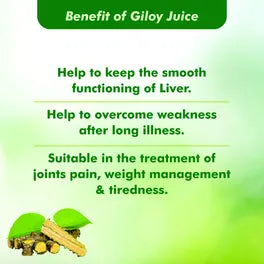 Baidyanath Giloy Juice (500ml) for Chronic Fever, Boots Immunity, Improves Digestion, Diabetes, Anxiety