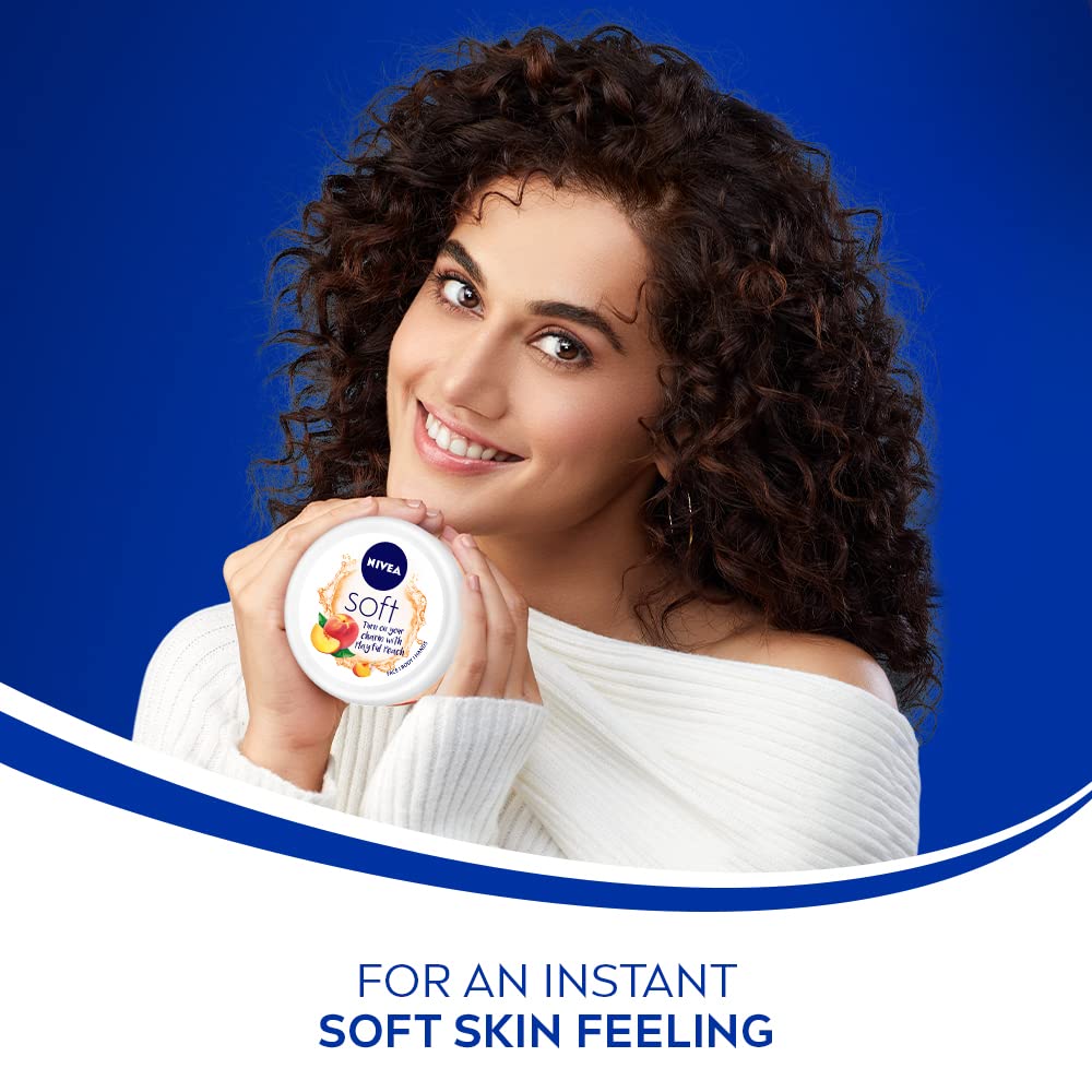 Nivea Soft Light Moisturizer Cream Playful Peach - 100 ml