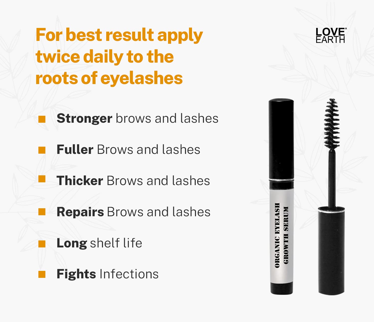 Love Earth Organic Eyelash Growth Serum - 5 ml