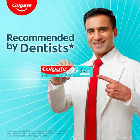 Colgate Active Salt Toothpaste, Germ Fighting Gum Care Toothpaste, 200g
