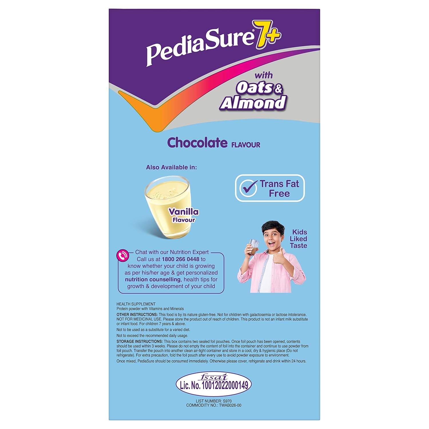 PediaSure 7+ Specialized Nutrition Drink Chocolate Powder 800gm