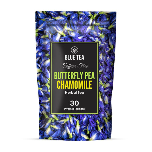 BLUE TEA - Butterfly Pea Flower Chamomile Tea - 30 Tea Bags