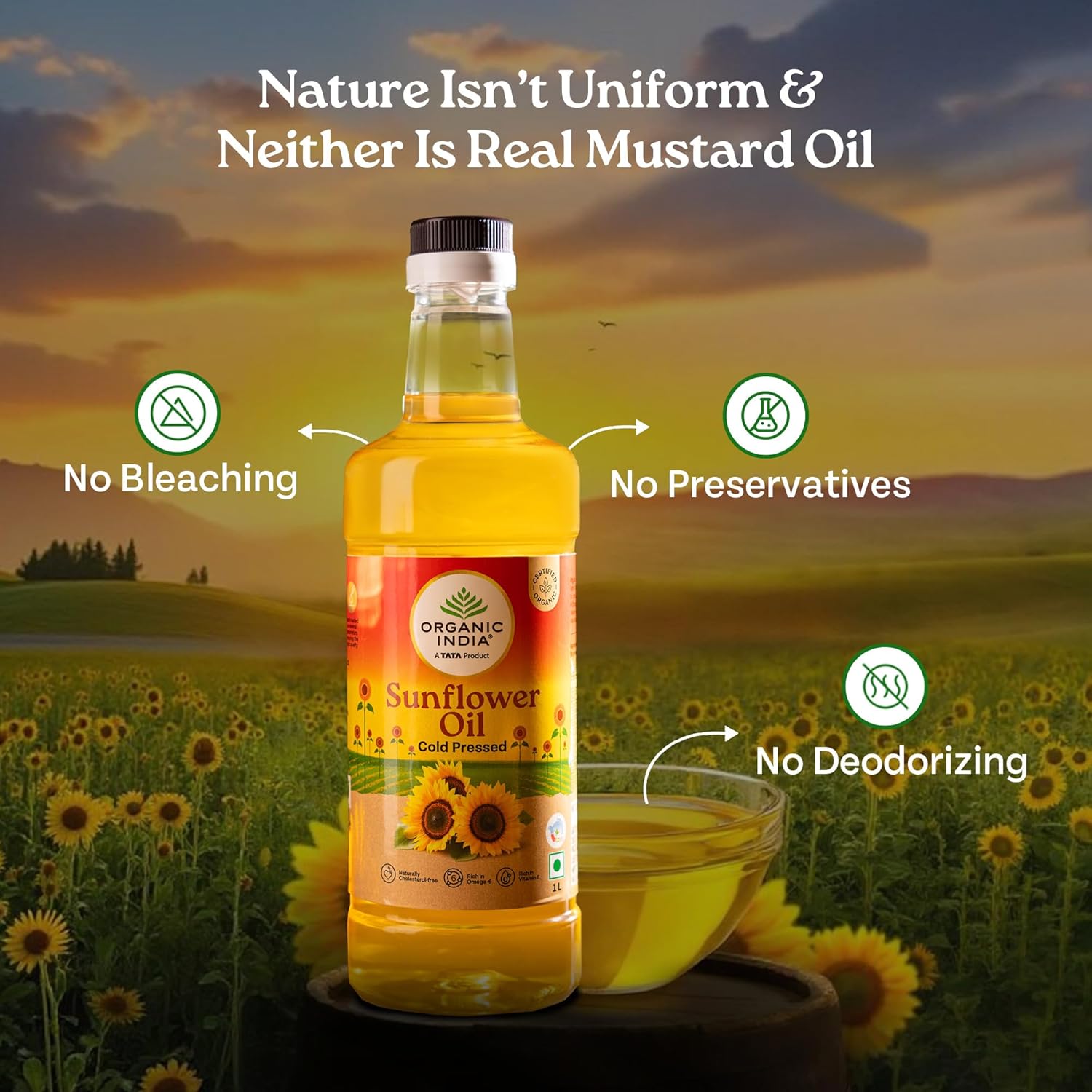 Organic India Sunflower Oil | 1000ml