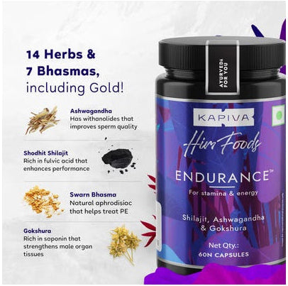 Kapiva Ayurveda Himfoods Endurance Capsules - 60 Caps