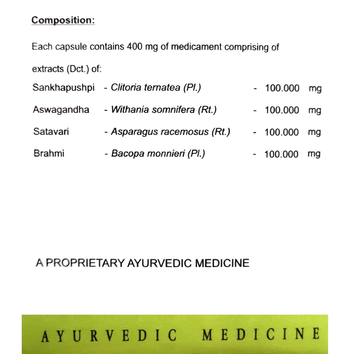 Avn Ayurveda Perment (120 Capsules) For Physiological Stress, Anxiety, Depression, Chronic Headache