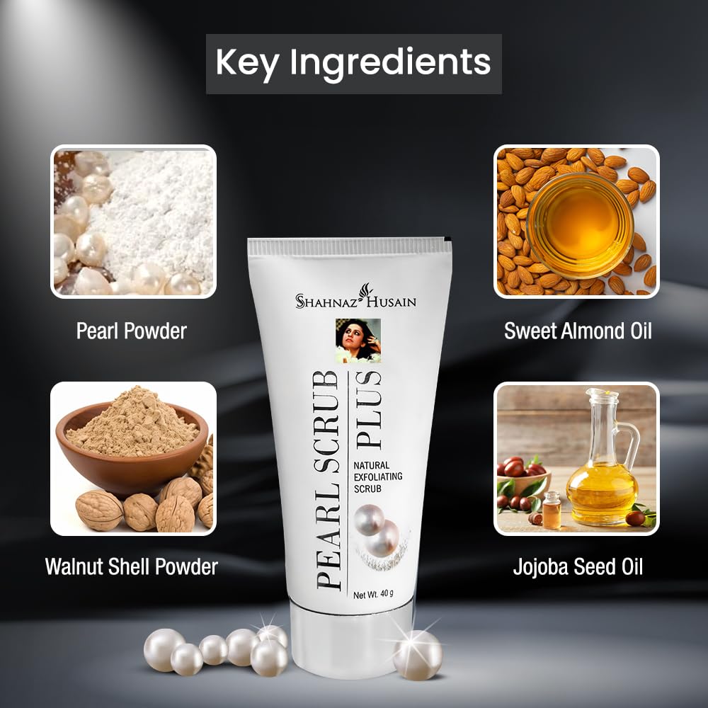 Shahnaz Husain Pearl Scrub Plus (Natural Exfoliating Scrub) - 40 gm