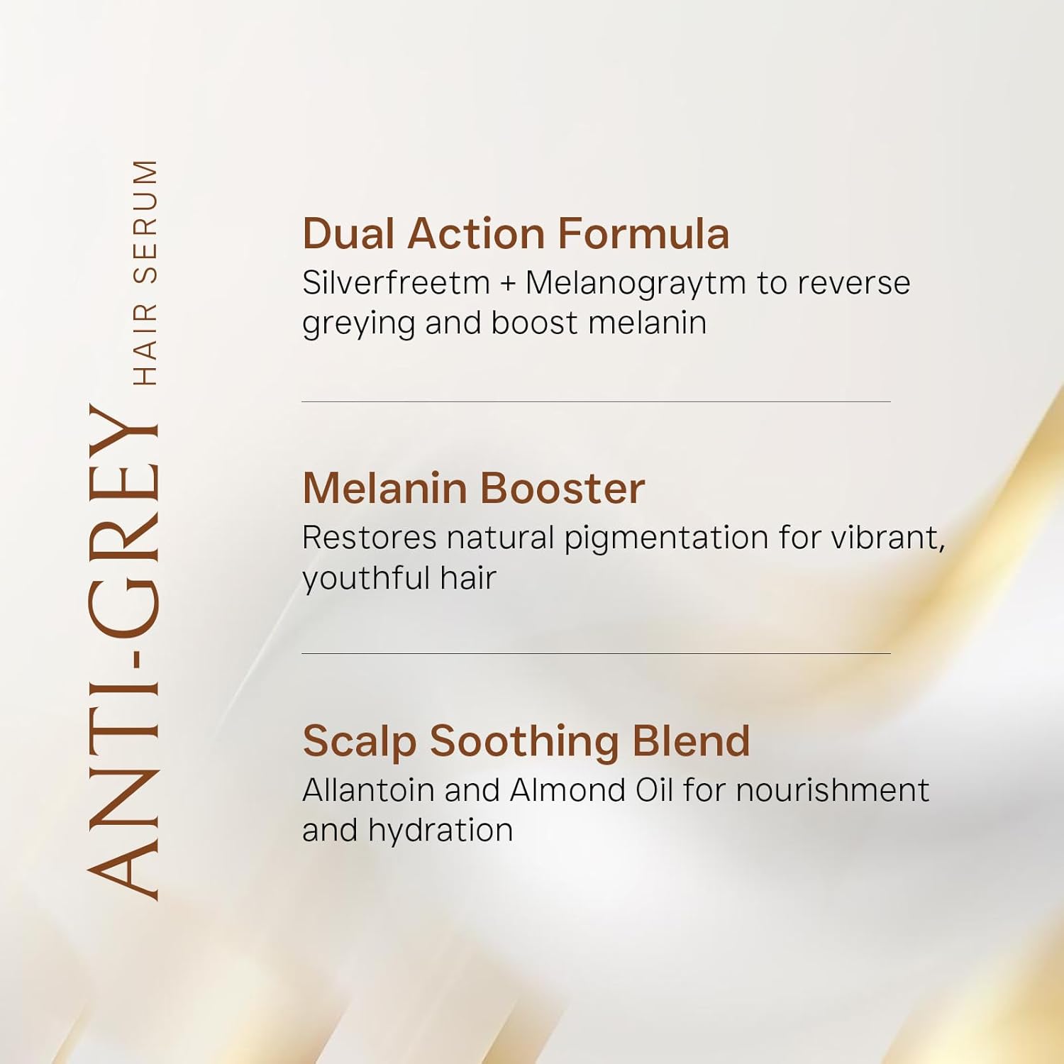 Flawora Anti-Grey Hair Serum With 1.5% Silverfree And 2% Melanogrey For Reversing Grey Hair - 50 ml