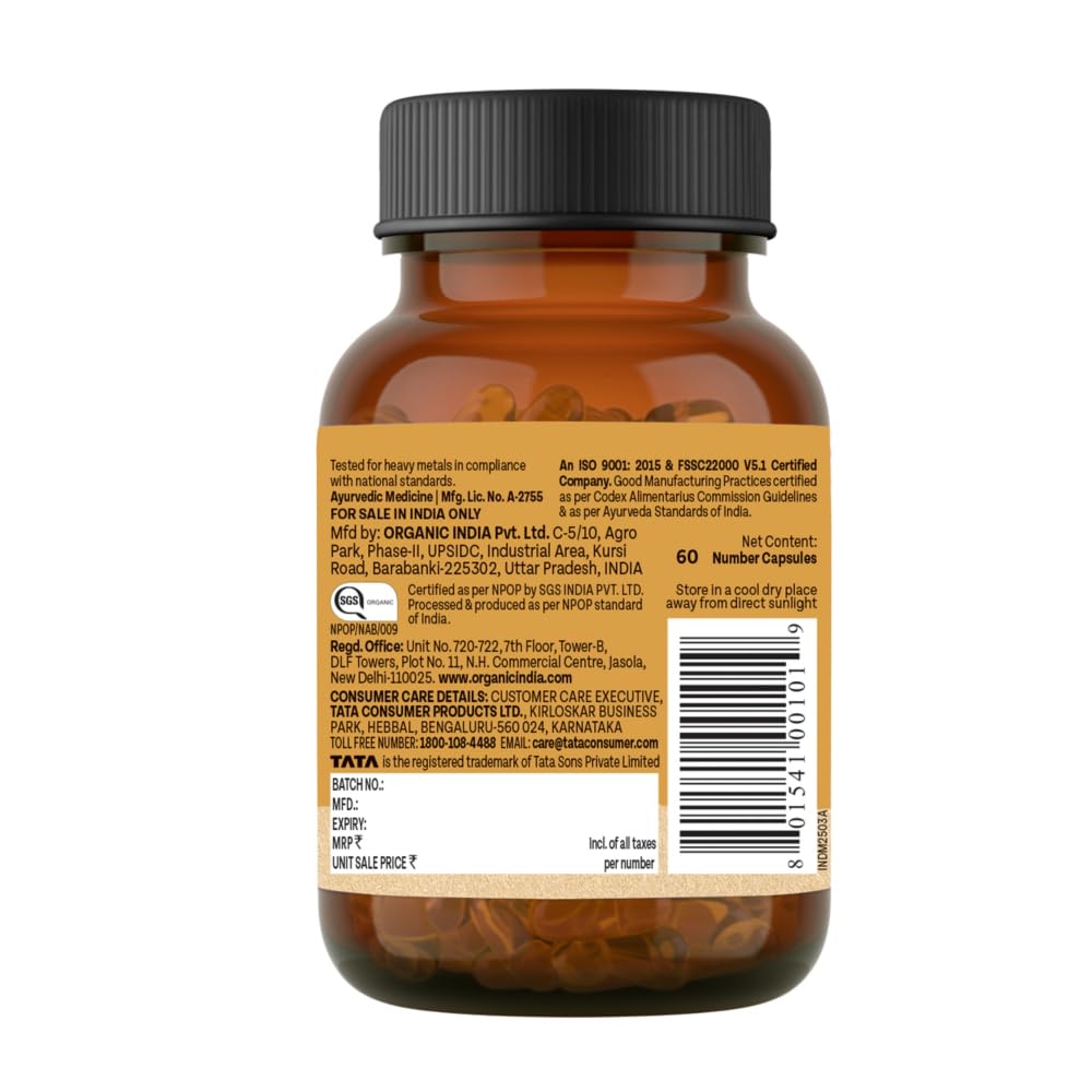 Organic India Ashwagandha Caps - 60 caps