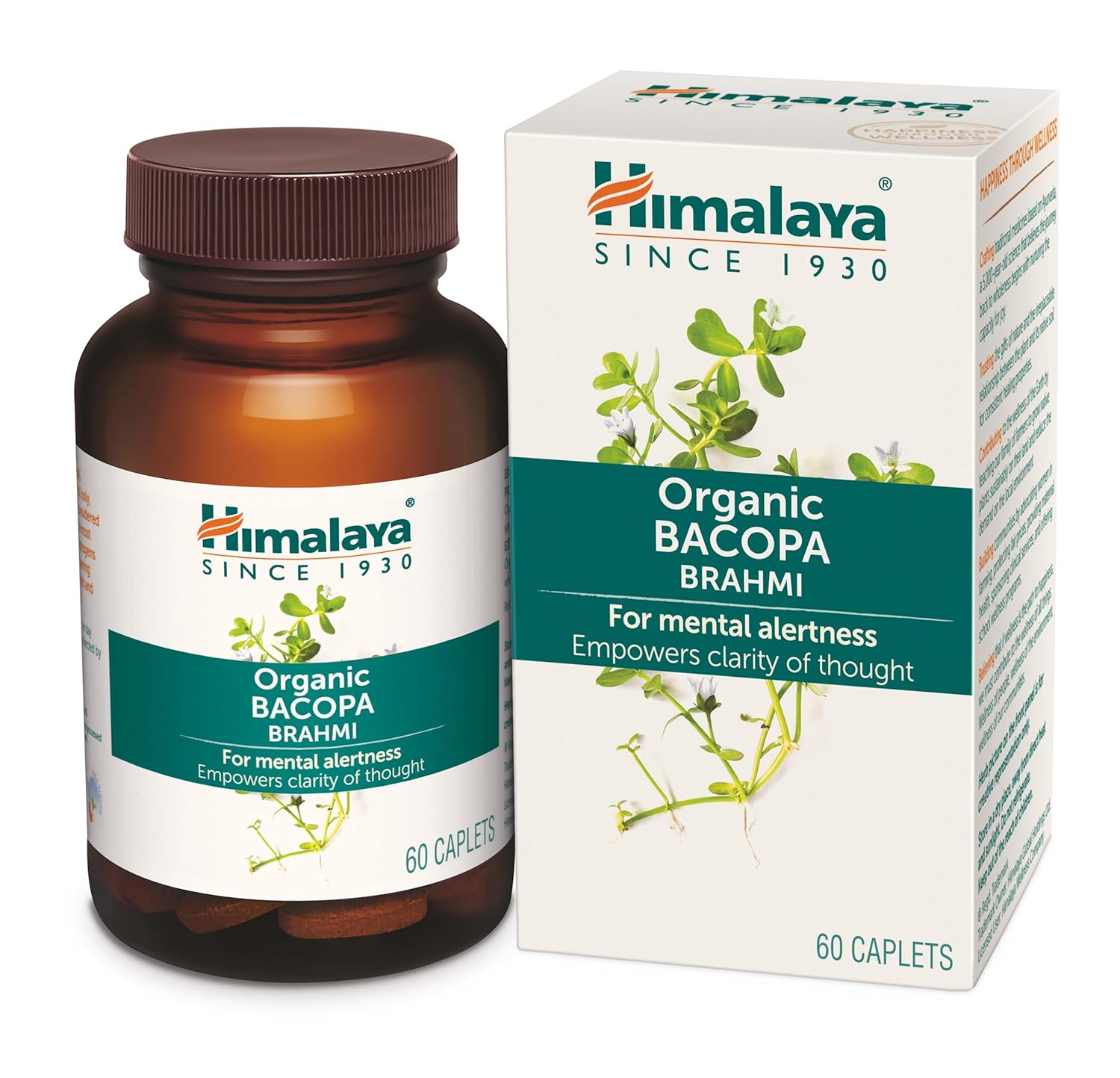 Himalaya Herbals Organic Bacopa Brahmi Caplets - 60 caps