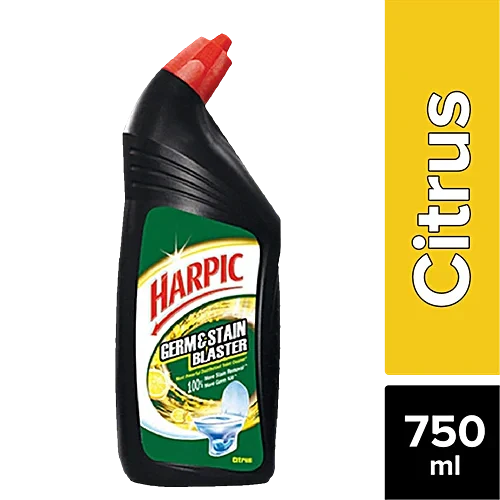 Harpic Germ & Stain Blaster Disinfectant Toilet Cleaner Liquid - Citrus, 750 ml