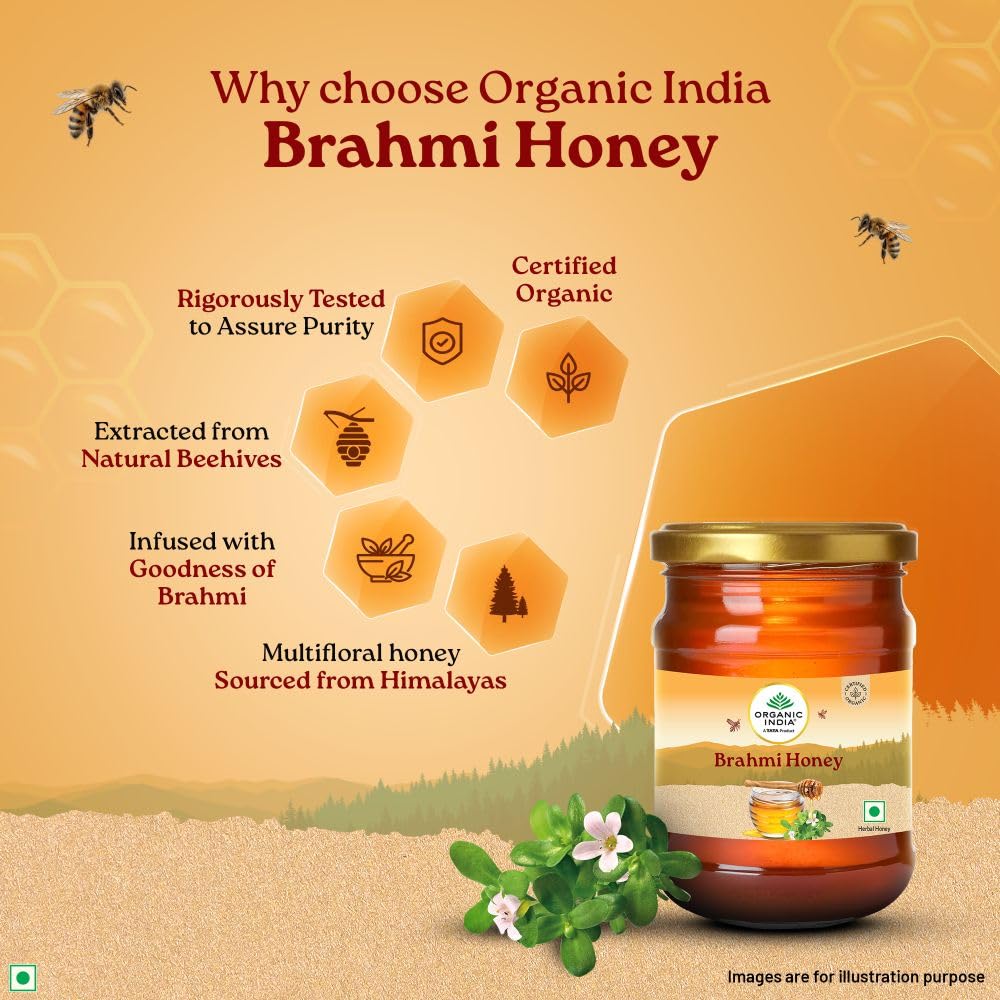 Organic India Brahmi Honey, Organic Certified | 125g