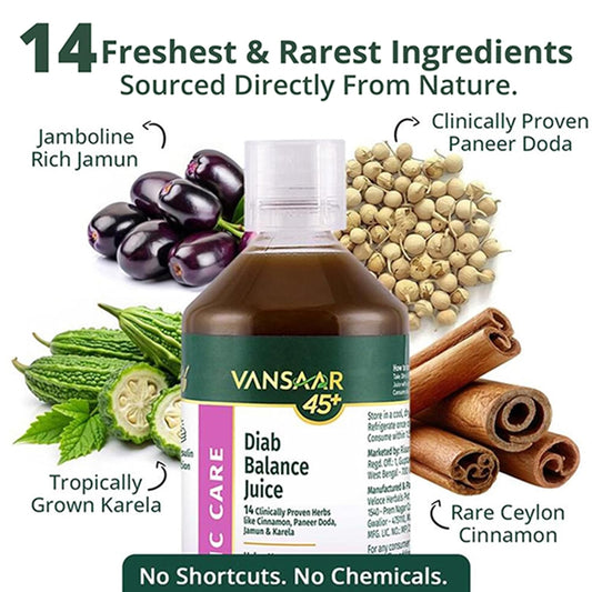 Vansaar 45+ Diab Balance Juice, 1L