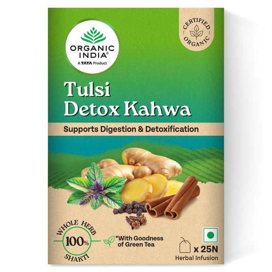 A TATA Product - Organic India Tulsi Detox Kahwa - 25 Tea Bags