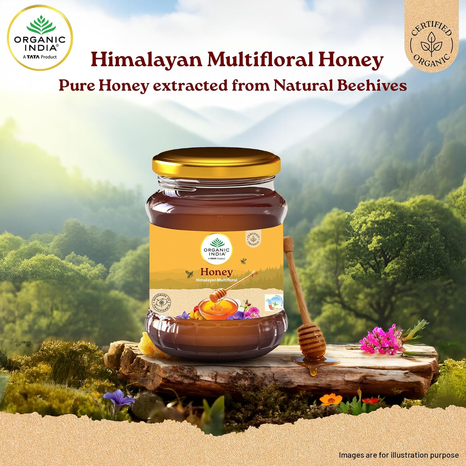 A TATA Product - ORGANIC INDIA Himalayan Multi Floral Honey 250g