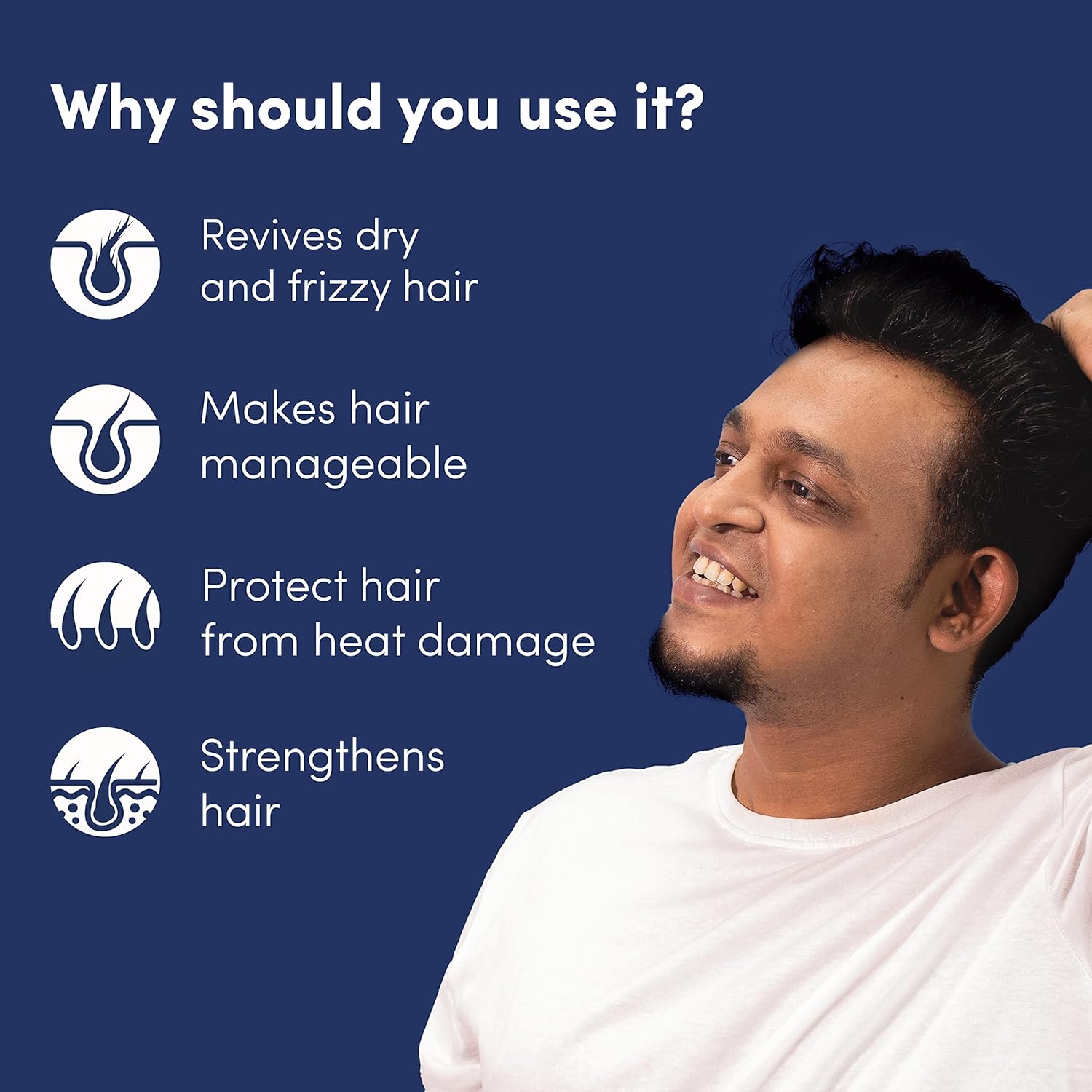 Man Matters Hair Strengthening Serum for Men With Argan & Jojoba Oil - 90 ml