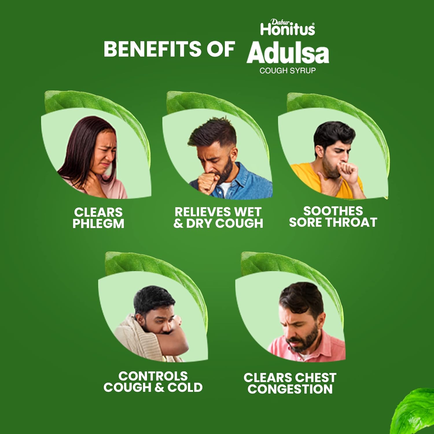 Dabur Honitus Adulsa Cough Syrup - 100 ml