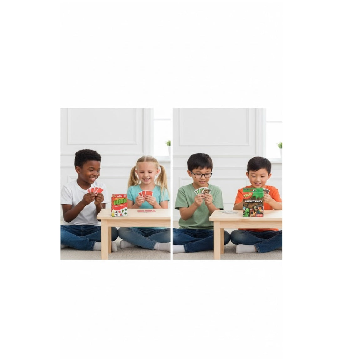 UNO Blink and UNO Minecraft Card Game Combo | Best for Friends, Family and Travel