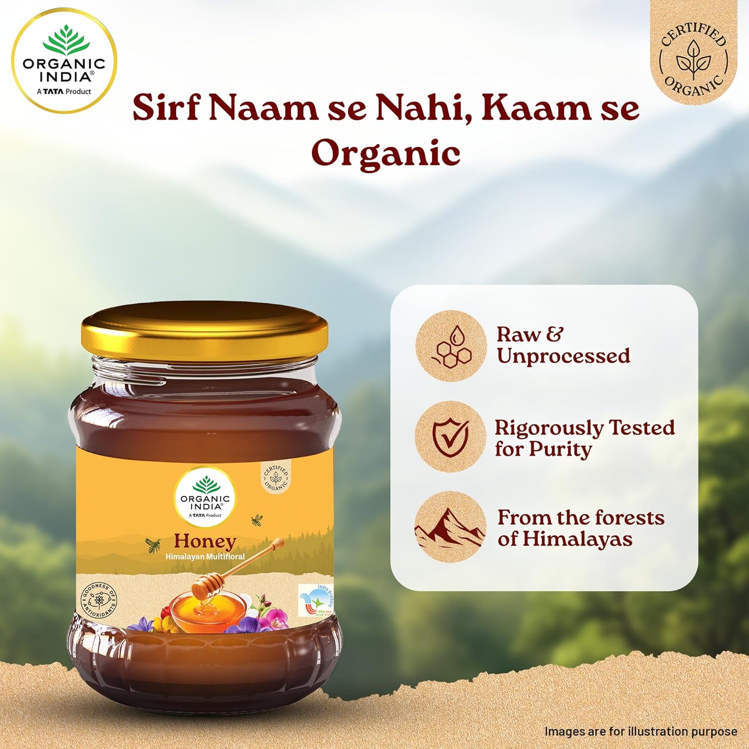 A TATA Product - ORGANIC INDIA Himalayan Multi Floral Honey 250g