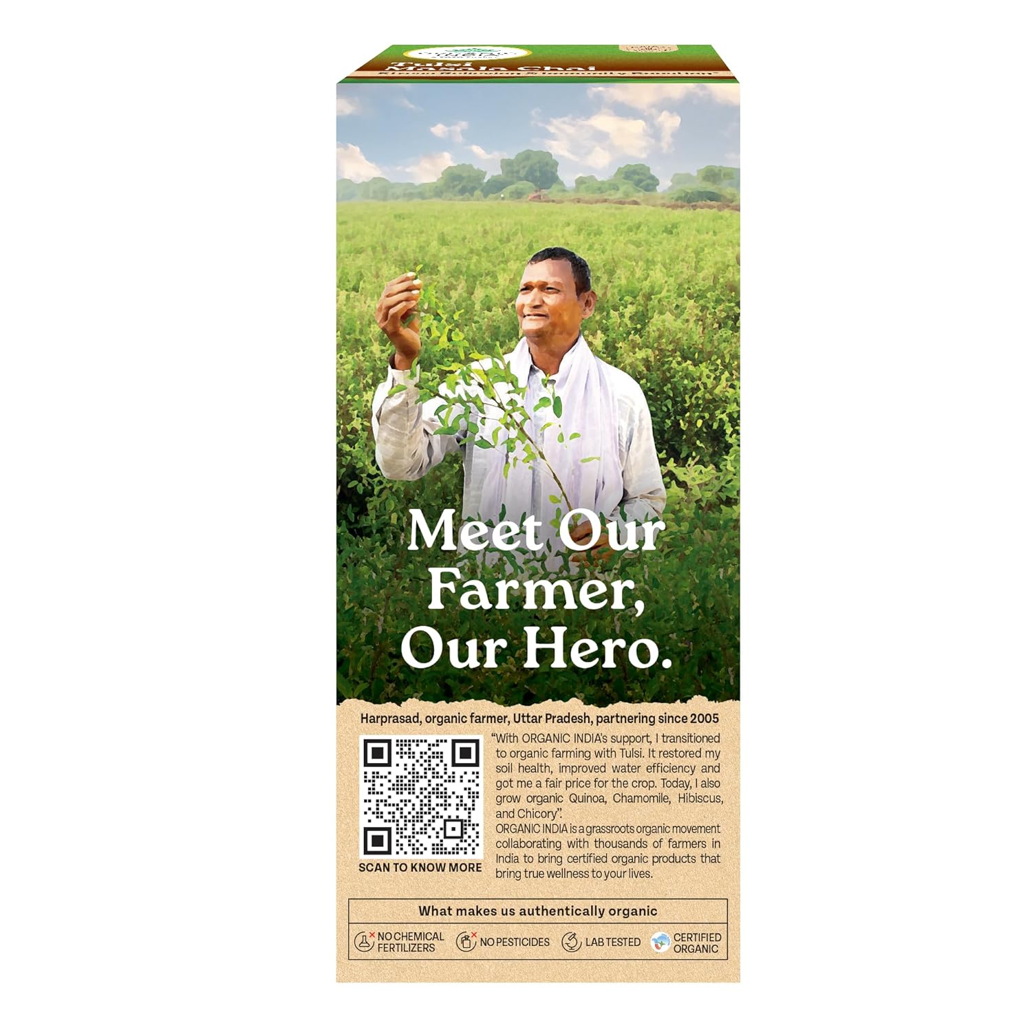 A TATA Product - Organic India Tulsi Masala Chai, 25 Tea Bags