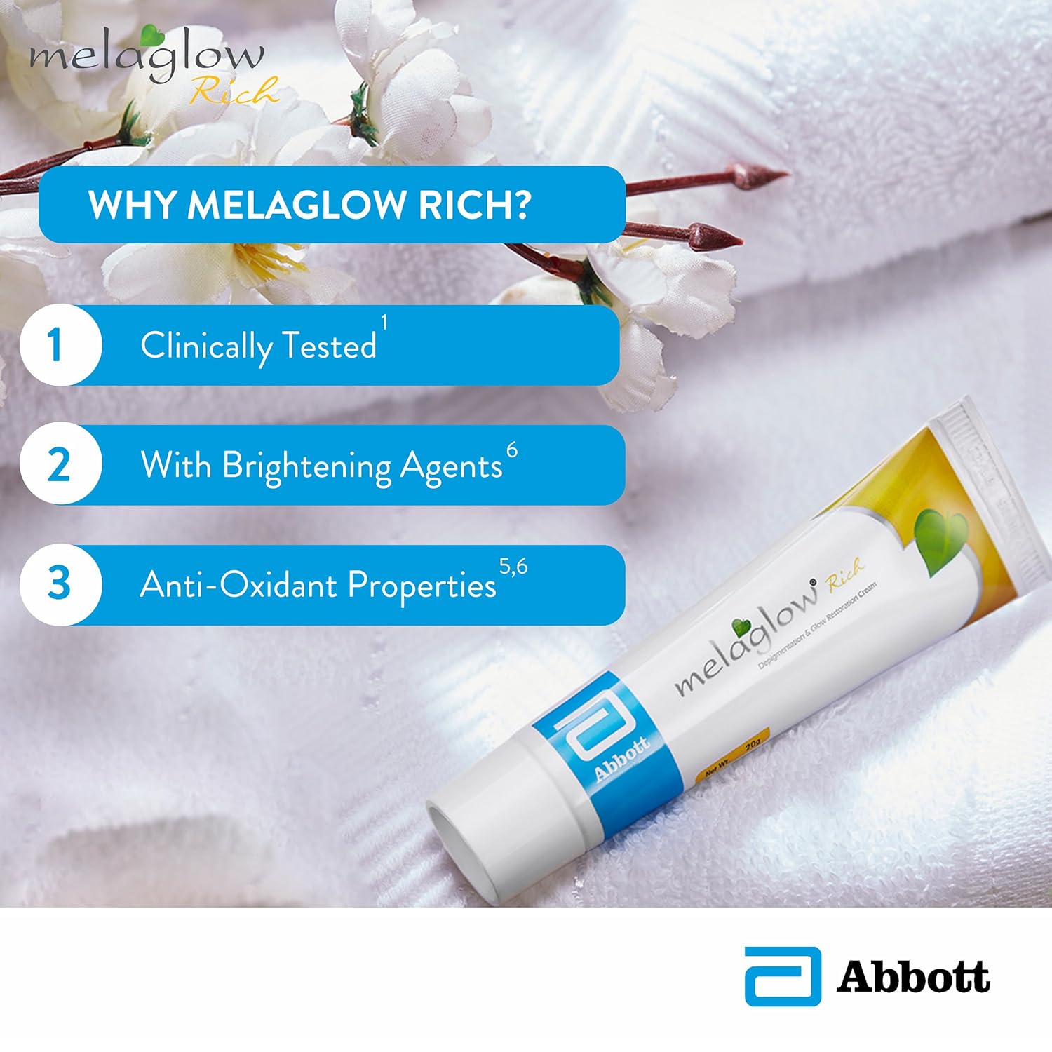 Melaglow Rich Cream 20g Abbott