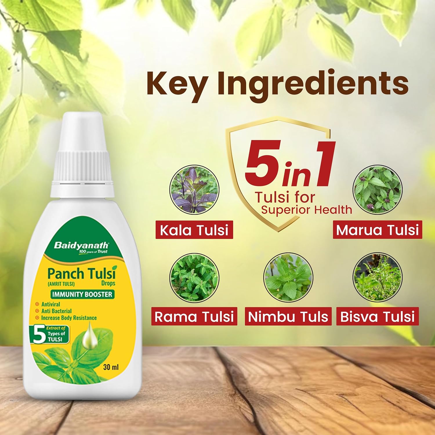 Panch Tulsi Drops Immunity Booster 30ml Baidyanath