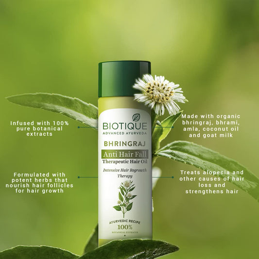 Biotique Bio Bhringraj Therapeutic Hair Oil for Falling Hair | 120ml