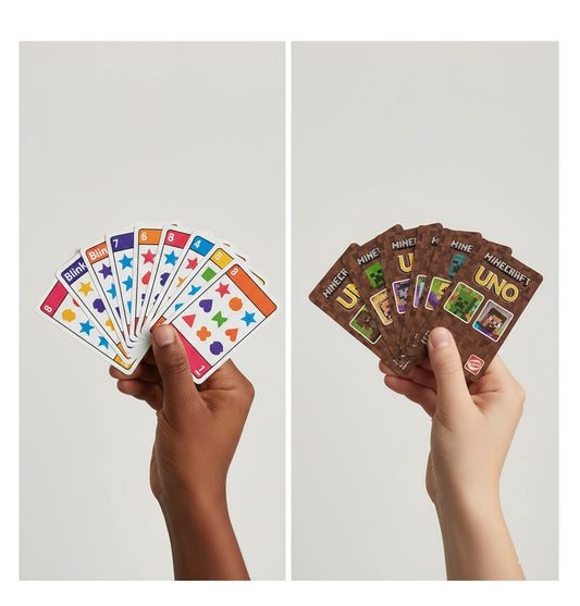 UNO Blink and UNO Minecraft Card Game Combo | Best for Friends, Family and Travel