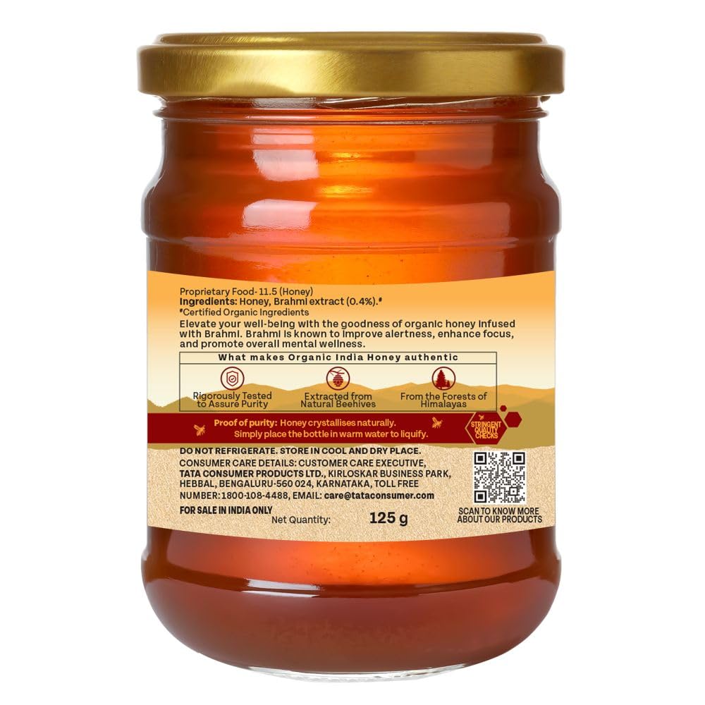 Organic India Brahmi Honey, Organic Certified | 125g