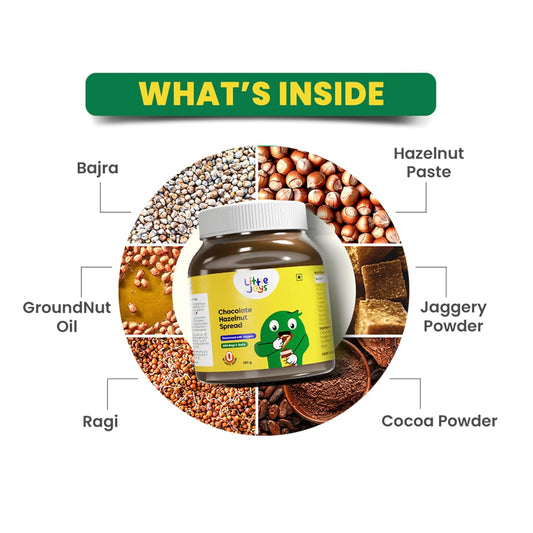 Little Joys Chocolate Spread for Kids With Hazelnut, Cocoa, Ragi & Bajra - 300 gm - Hazelnut Chocolate