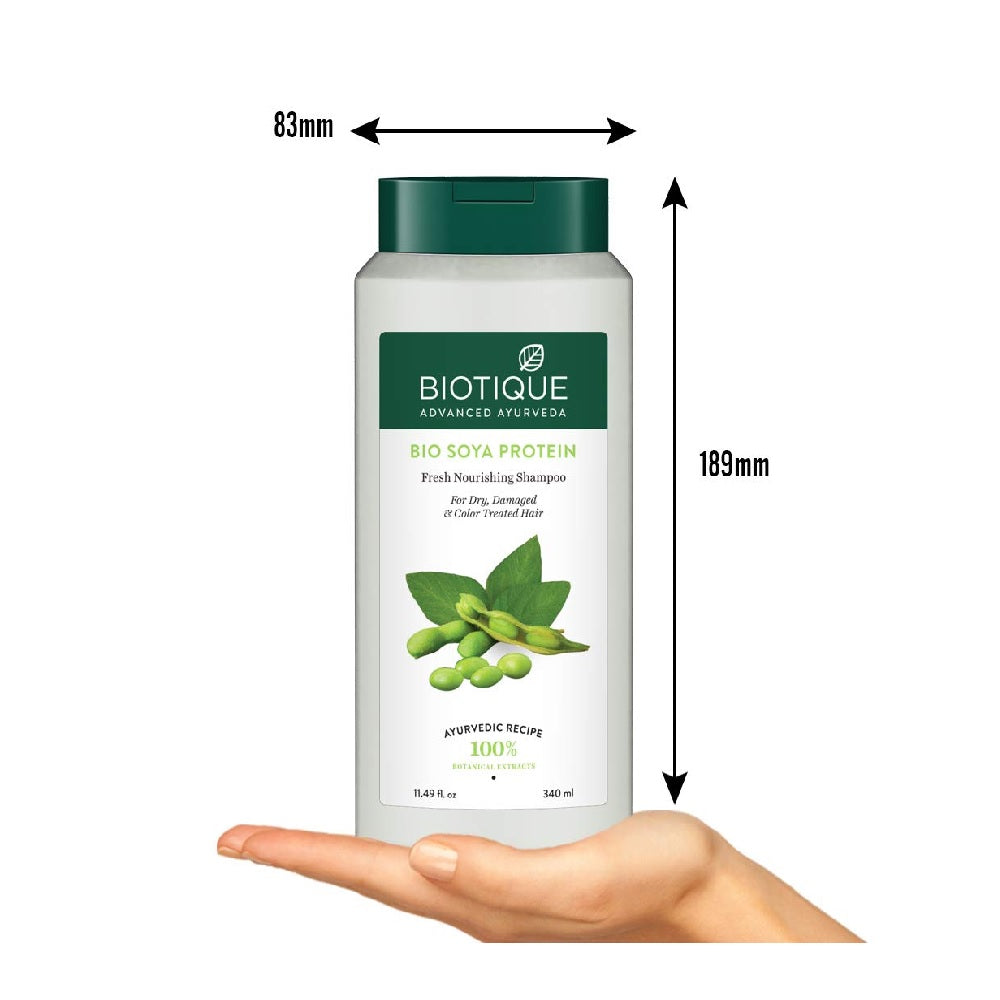 Biotique Advanced Ayurveda Bio Soya Protein Fresh Nourishing Shampoo - 340ml