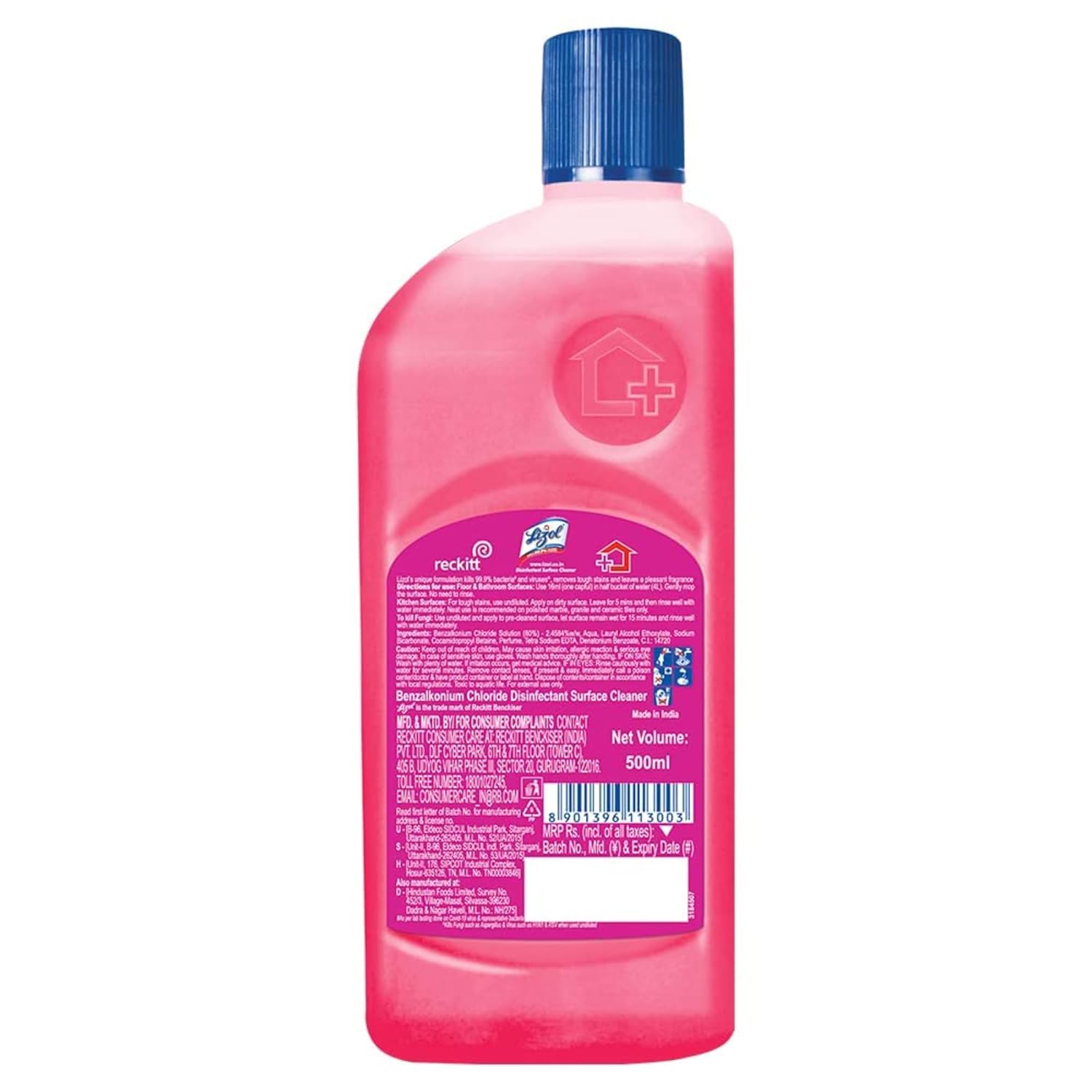 Lizol Disinfectant Surface & Floor Cleaner Liquid, Floral - 500 ml