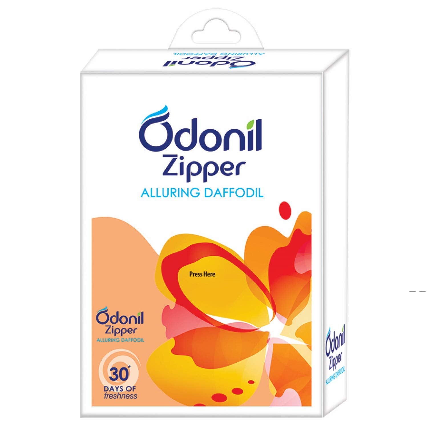 Odonil Bathroom Air Freshener Zipper - Alluring Daffodil - 10 G (Pack Of 6) Multicolor