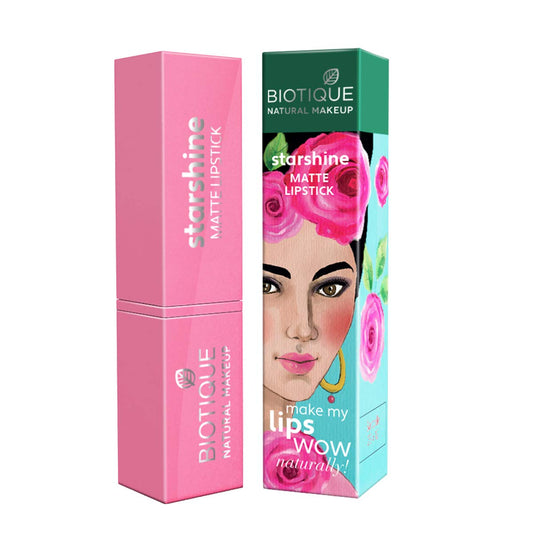 Biotique Natural Makeup Starshine Matte Lipstick, Stupid Cupidi, 3.5g