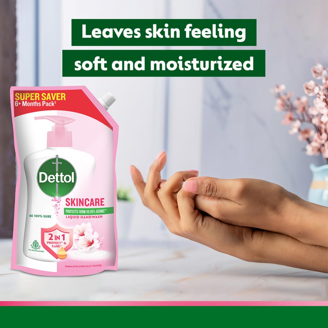 Dettol Liquid Handwash Refill – Skincare Hand Wash- 675ml