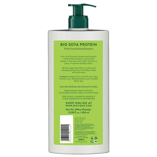 Biotique Advanced Ayurveda Bio Soya Protein Fresh Nourishing Shampoo - 650ml