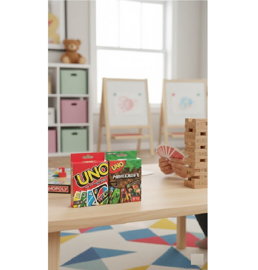 UNO Wild and UNO Minecraft Card Game Combo | Best for Travel