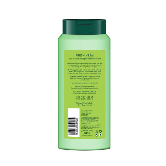 Biotique Fresh Neem Anti Dandruff Shampoo and Conditioner | Controls Dandruff | Eliminates Dryness, Flaking, and Itching | 340 ml