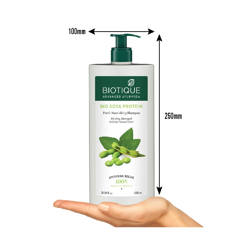 Biotique Advanced Ayurveda Bio Soya Protein Fresh Nourishing Shampoo - 650ml
