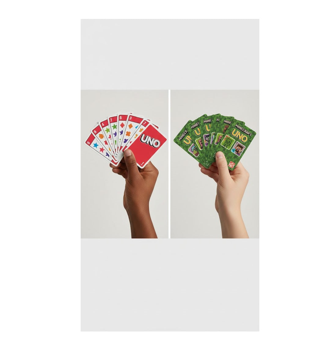 UNO Wild and UNO Minecraft Card Game Combo | Best for Travel