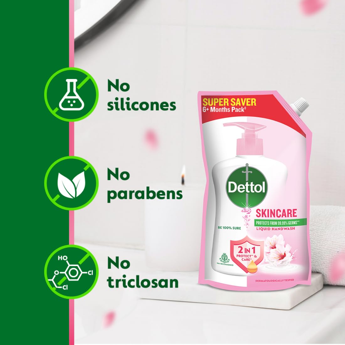 Dettol Liquid Handwash Refill – Skincare Hand Wash- 675ml