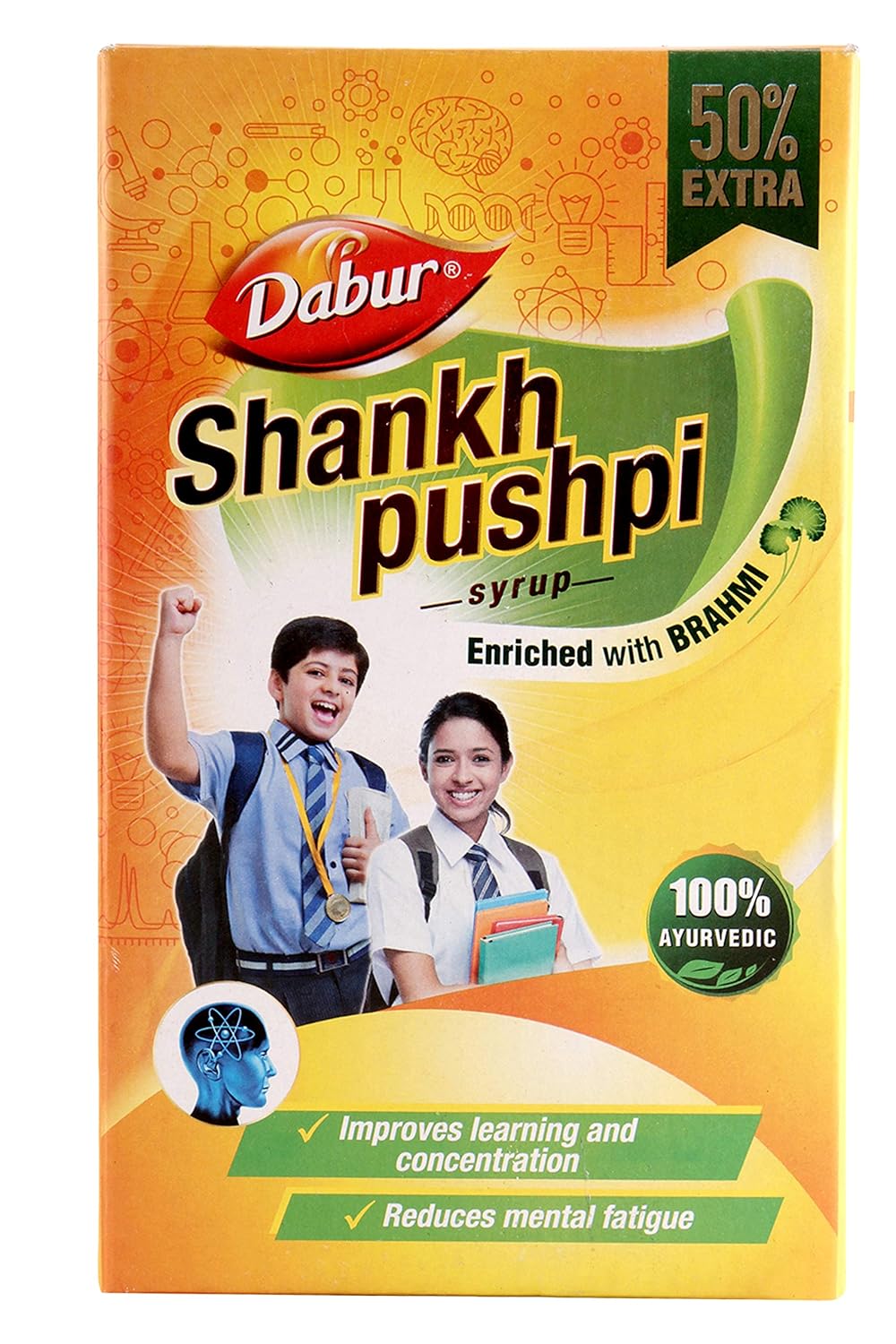 Dabur Shankpushpi Combo Syrup - 225 ml + 450 ml