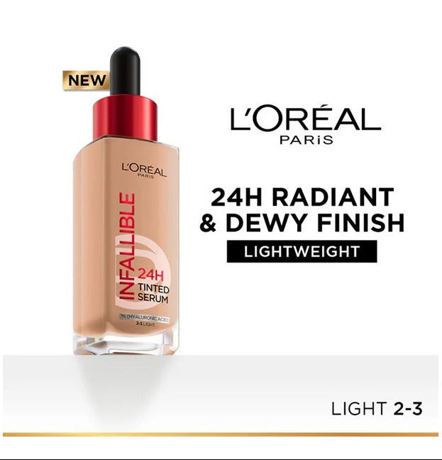 LOreal Paris Infallible 24H Tinted Serum Foundation  Light  30 ml