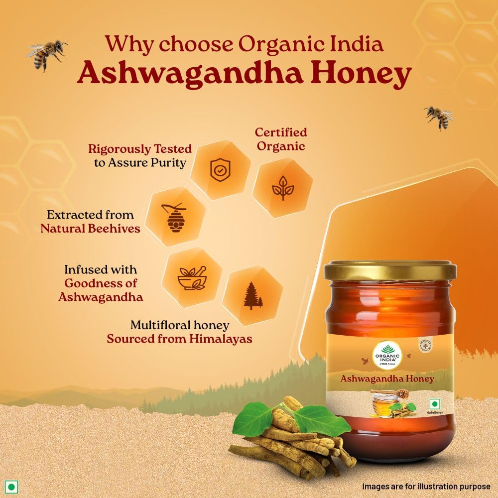 Organic India Ashwagandha Honey, Organic Certified | 125g