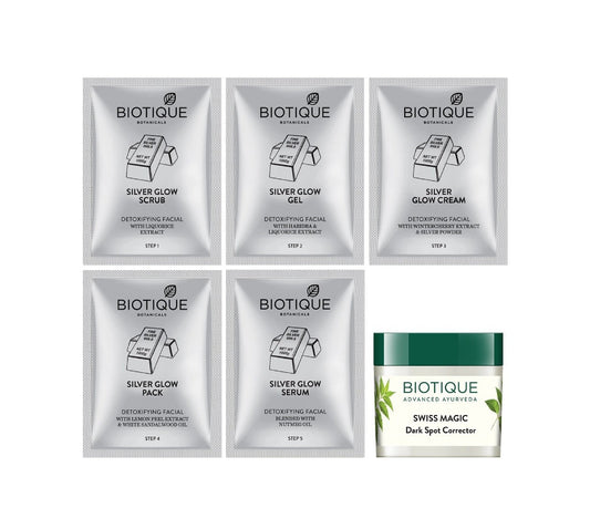 Biotique Silver Complete 6 Step Facial Kit - 65 gm